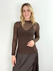 Longsleeve LL25-00071 Brown Dots