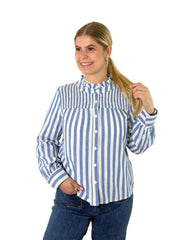 Bluse BL26-00660 Light Blue Stripe