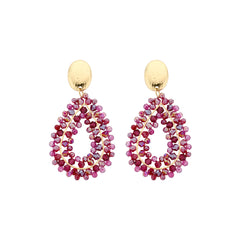 Ohrring Bordeaux Gold