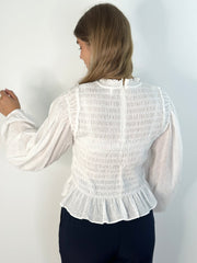BL25-00313 Boho Bluse White