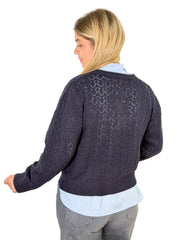 Cardigan CG26-00242 Blue Ajour