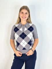 Polo Strickshirt PL25-00177 Grey