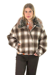 Jacke JK26-00321 Brown Checked
