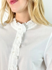 Bluse BL25-00366 White Ruffle