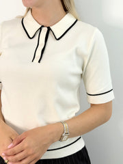 Strick Poloshirt PL25-00174 Offwhite