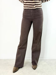 Jeans JS26-00085 Brown Rhinestones