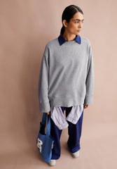 Sweatshirt SW25-00090 Silver Melange