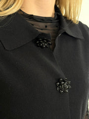 Kurzarmcardigan CG26-00173 Black Flower