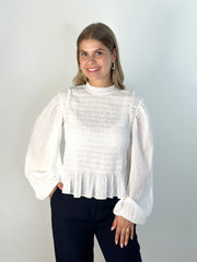 BL25-00313 Boho Bluse White