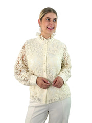 Bluse Bl26-00623 Creme lace