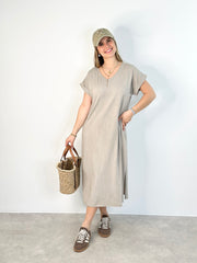 Kleid KD25-00175 Taupe
