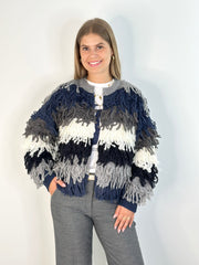 Cardigan CG25-00116 navy stripes