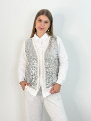 Weste WE25-00030 Beige Sequins
