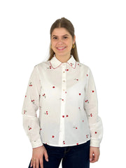 Bluse BL26-00402 White Hearts