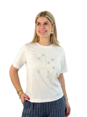 Shirt ST26-00201 White Flower