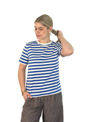Shirt ST26-00225 Blue Stripes