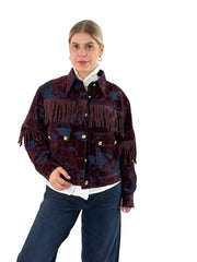 Jacke JK26-00316 Bordeaux Fringes