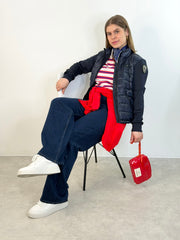 Shirt ST26-00192 Light oatmilk- mars red- dynamo blue