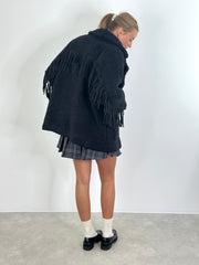 Jacke JK25-00177 Black Fringes
