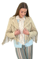 Jacke JK26-00196 Beige Fringes