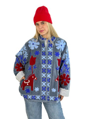 Samtblazer BZ26-00109 Blue red