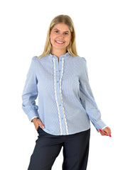 Bluse BL26-00613 Blue Vichy