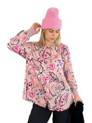 Bluse BL26-00668 multi rose