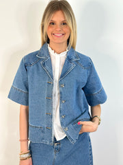 Bluse ST25-00166 Denim Blue