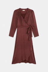 Kleid KD25-00230 Satin Plum